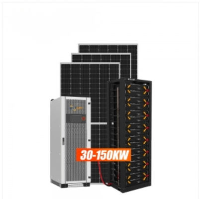 30KW 50KW 100KW Şebekeden Dışarı/İndüstriyel Ticari ve Sanayi İçin Hibrit Güneş Enerjisi Sistemi