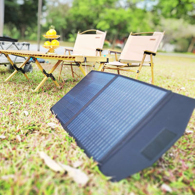 Su geçirmez 60w Katlanabilir Güneş Paneli Elektrik Santrali Pil Şarj cihazı