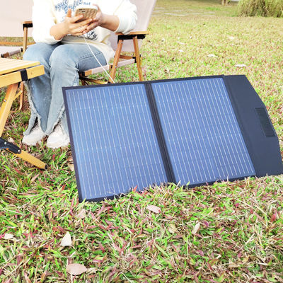 Su geçirmez 60w Katlanabilir Güneş Paneli Elektrik Santrali Pil Şarj cihazı