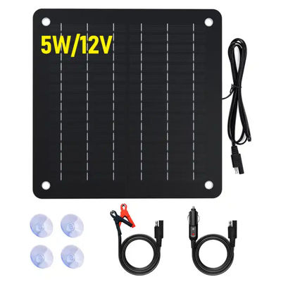 5W Güneş Bataryası Şarj Paneli Takımı Otomobil için Monocrystalline Taşınabilir