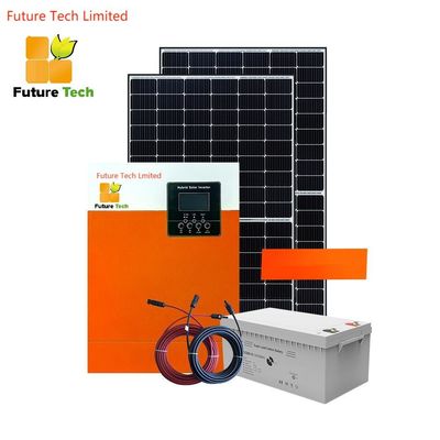 Home Off Grid Inverterlerle 5.5KW'lık portakal renkli polikristal güneş panelleri