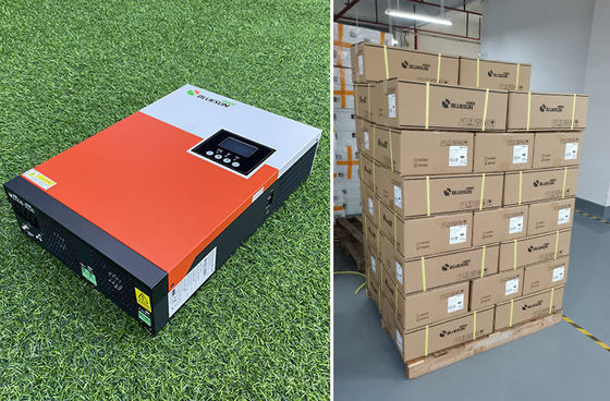 Home Off Grid Inverterlerle 5.5KW'lık portakal renkli polikristal güneş panelleri