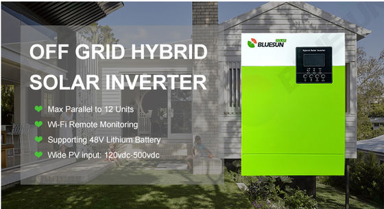 Ev Kullanımı 5.5KW Şebeke dışı güneş sistemi 220/230V Yeşil ile güneş inverteri