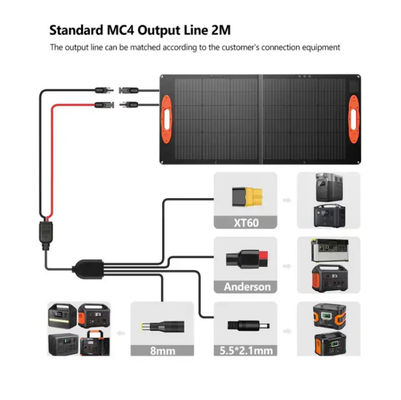 OEM 100w Katlanabilir Güneş Paneli Kit Elektrik Jeneratörü IP68