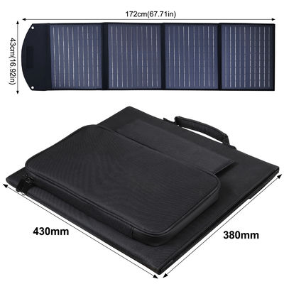 140W 12V Su geçirmez Taşınabilir Güneş Paneli Modülü Monokristal Silikon Hücresi