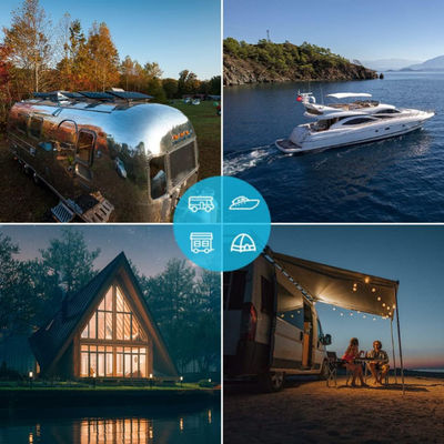 Yarım esnek Monocrystalline Esnek Güneş Paneli 12 Volt Marine RV motorhome için 4wd