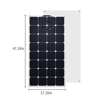 Monokristalin Yarı Esnek Güneş Paneli Modülleri 100W 12 Volt OEM