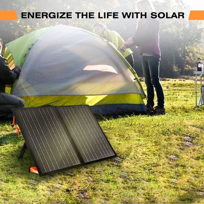100W Şebekeden Açık Katlanabilir Güneş Şarj Cüzdanı Kampo için Taşınabilir Güneş Paneli Kit