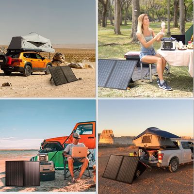 100W Şebekeden Açık Katlanabilir Güneş Şarj Cüzdanı Kampo için Taşınabilir Güneş Paneli Kit