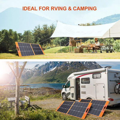 Kamp Yürüyüşleri için Katlanabilir 100W RV Şebeke Dışı Güneş Sistemi Paketi