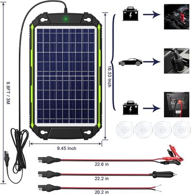 10W 12V Su geçirmez Güneş Pil Şarjı Araba Tekne Marine RV için Bakım