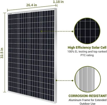 100W 12V 9BB Fotovoltaik Balkon Güneş Panelleri Karavan Kamyonetler Deniz Teknesi
