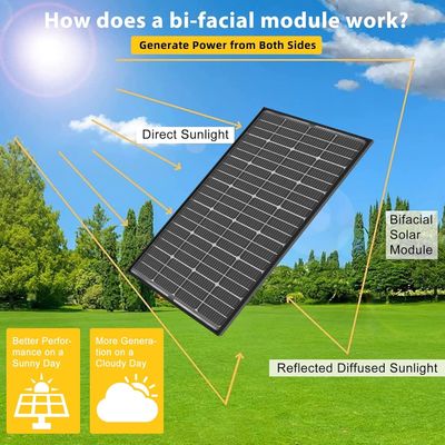 200W Güneş Monokristalin Pv Panelleri 12V 10BB RV Ev için Modülü