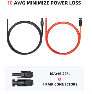 10AWG PV uzatma kabloları taşınabilir güneş paneli için güneş paneli aksesuarları
