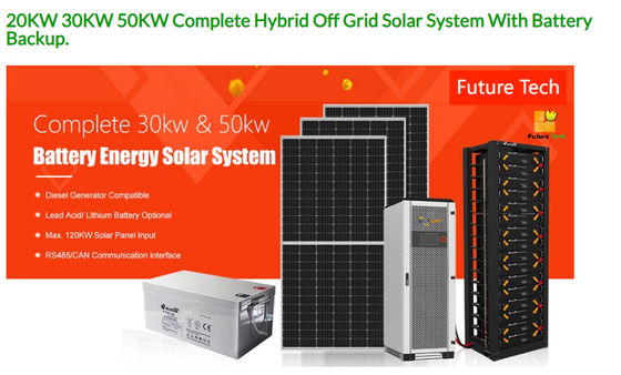 FT30000 Güneş Paneli Kits 20KW 25KW 30KW 40KW 50KW Tam Şebekeden Açık