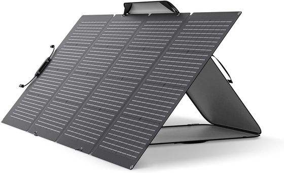 220 Watt taşınabilir güneş paneli katlanabilir iki yüzlü monokristalin açık hava için