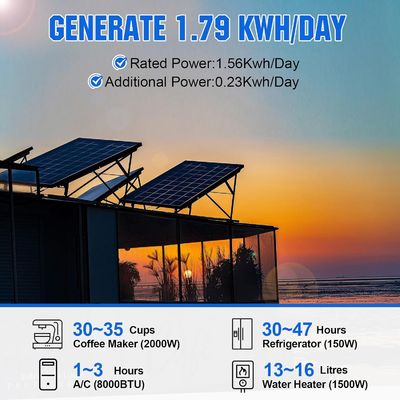 Monocrystalline Güneş Paneli Kit MPPT Şebekeden 400 Watt 12V