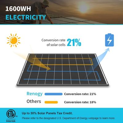 24V 320W Güneş Paneli Kara Araba Releri İçin Şebeke Açık Monocrystalline