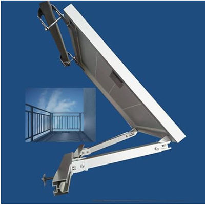 Pas geçirmez Balkon Güneş Panelleri Montaj Brackets Beyaz ile hafif