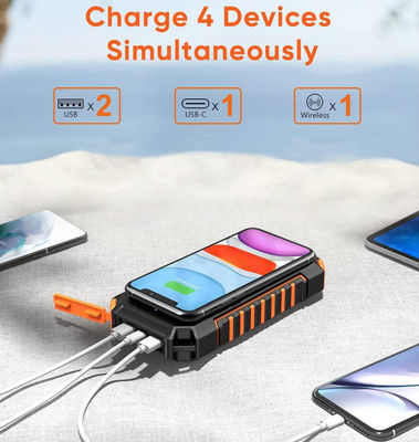 26800mAh Güçlü Portatif Güneş Şarj cihazı Galaxy Telefon Tablet için