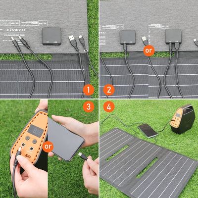 30 Watt taşınabilir balkon Güneş panelleri Monokristal Silikon Su geçirmez