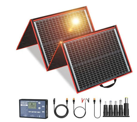 FT160 Siyah ABS ile taşınabilir esnek güneş pili şarj sistemi 160W 18V
