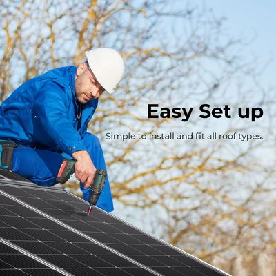 PV Monokristalin Balkon Güneş Panelleri 100 Watt 12V OEM