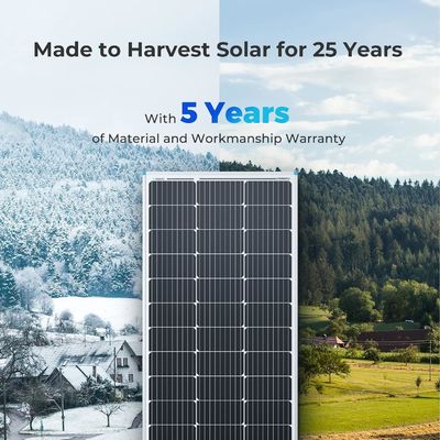 PV Monokristalin Balkon Güneş Panelleri 100 Watt 12V OEM
