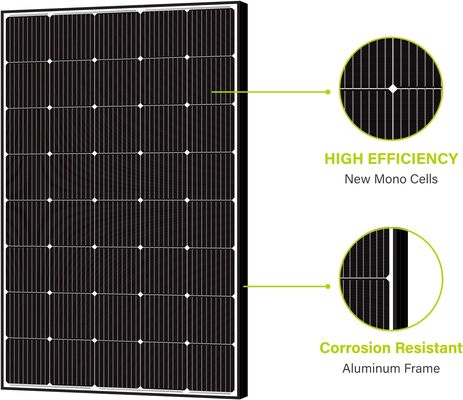 250W 15V Monocrystalline Sloar Panel PV Modülü Şebekeden Açık Hafif