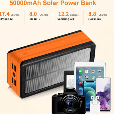 Kablosuz Portatif Güneş Pil Bankası Telefon Şarj cihazı 50000mAh Güç
