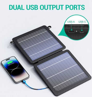 10W Taşınabilir Güneş Şarj Bankası Kamp Yapabilmek İçin 5V 2A Su geçirmez IPX4