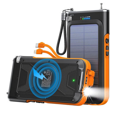 Kablosuz taşınabilir güneş şarj cihazı FM radyosu ile 20000mAh