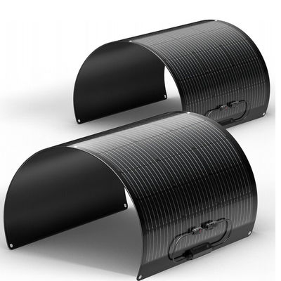 Siyah ETFE 100 Watt Esnek Monokristal Güneş Paneli Yat, Kampor,RV,4WD için Güneş Panli