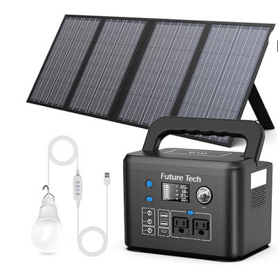 FTB70000 Güç Bankası, 350W güneş jeneratörü, 60W güneş paneli ve 10W USB LED ışık kümesi ile