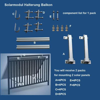 Düzenlenebilir Eğiliş Güneş Paneli Aksesuarları Montaj Brackets Paslanmaz Çelik