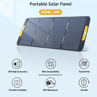 Yüksek verimlilik taşınabilir Güneş Battaniye Kits 400w Kamp RV için