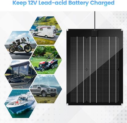Trickle Güneş Otomobil Bataryası Bakım Şarj Arabası için 15W 12V