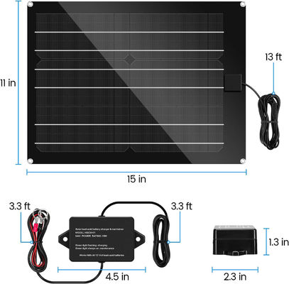 Trickle Güneş Otomobil Bataryası Bakım Şarj Arabası için 15W 12V