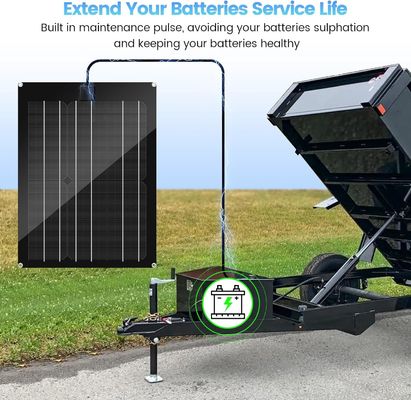 Trickle Güneş Otomobil Bataryası Bakım Şarj Arabası için 15W 12V