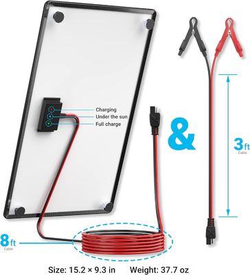 10W 12V manyetik güneş pil şarj cihazı kaydırıcı bakım cihazı su geçirmez tekne için