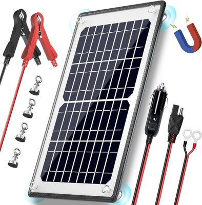 10W 12V manyetik güneş pil şarj cihazı kaydırıcı bakım cihazı su geçirmez tekne için