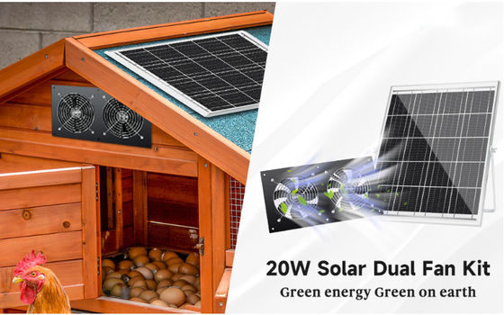 FTB20 Dış Güneş Paneli Kütesi Tavuk Kulübesi için Güçlendirilmiş Egzoz Ventilatörü IP65 Su geçirmez