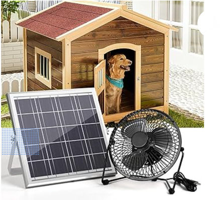 FTB10 Güneş Paneli Egzoz Ventilatörü 6 inç Güneş Enerjisi Ventilatörü Yüksek Hava Akışı 2000RPM 36dB