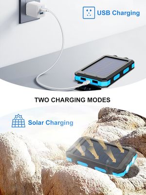 38800mAh Güneş Enerjisi USB Güç Bankası Açık Hava Kampı için Su geçirmez