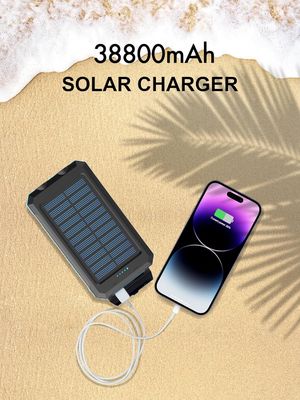 38800mAh Güneş Enerjisi USB Güç Bankası Açık Hava Kampı için Su geçirmez