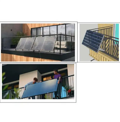 600w Gird Balkon Güneş Panelleri Sistemi Monokristalin Silikon