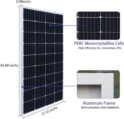 12V 24V Mono PV Sert Güneş Paneli Modülü 300W 150W Güç
