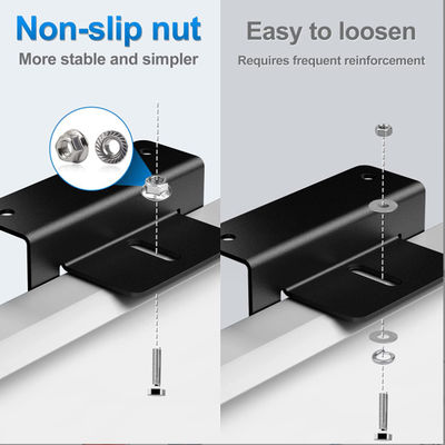 Hafif Güneş Paneli Aksesuarları Z Bracket Mount Anodized Alüminyum Montaj